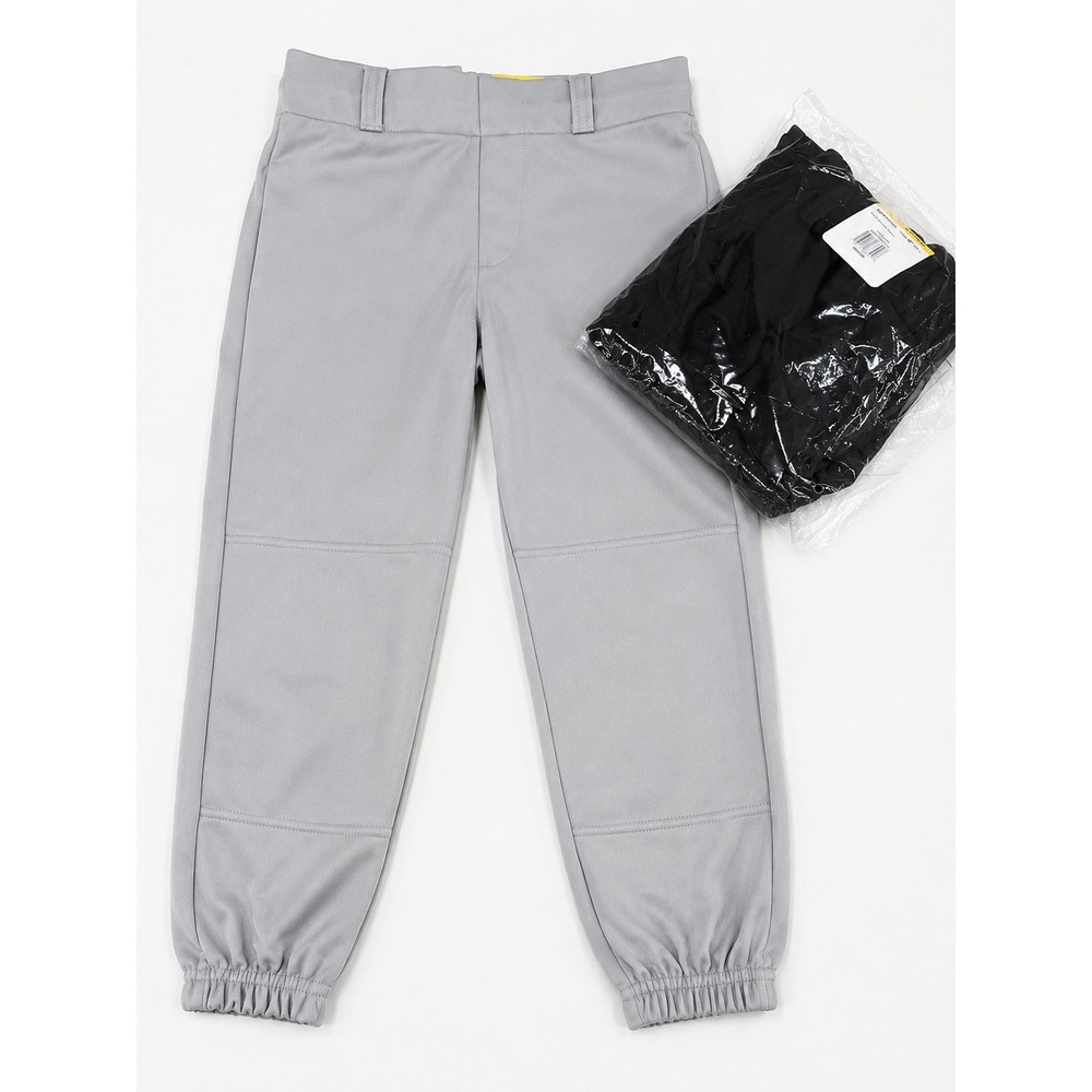 Easton Youth Medium Baseball Pants 2 Pack Grey Black NWT A167623 YM